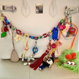 Green Monster Plush Trendy Bag Decor Chain Key Swag Glam Purse Charms